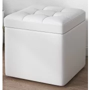 Taburetka s miasto za siekhranenie, 30x30x35sm, Biala – Moderen dizain ot MDF, PU i gieba