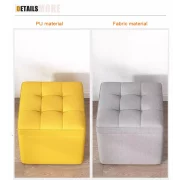 Taburetka s miasto za siekhranenie, 30x30x35sm, Sinia – Moderen dizain ot damaska i gieba