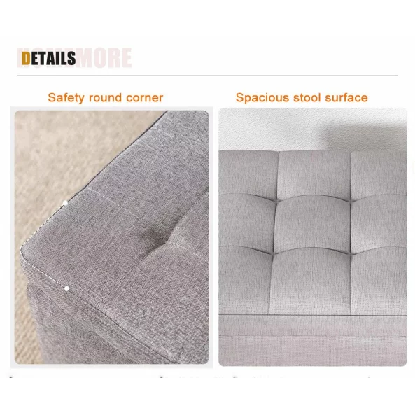 Taburetka s miasto za siekhranenie, 30x30x35 sm, sinia – Moderen dizain ot MDF, PU i gieba