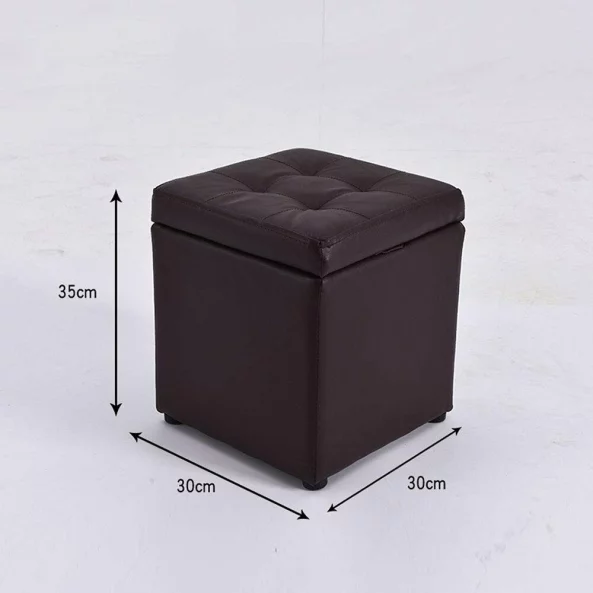 Taburetka s miasto za siekhranenie, 30x30x35 sm, sinia – Moderen dizain ot MDF, PU i gieba