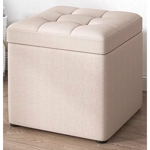 Taburetka s miasto za siekhranenie, 30x30x35sm, Kremava – Moderen dizain ot plat i gieba