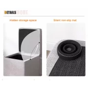 Taburetka s miasto za siekhranenie, 30x30x35sm, Zhielta – Moderen dizain ot MDF, PU i gieba