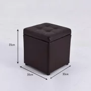 Taburetka s miasto za siekhranenie, 30x30x35sm, Zhielta – Moderen dizain ot MDF, PU i gieba