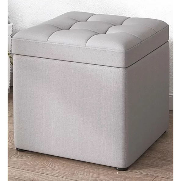 Taburetka s miasto za siekhranenie, 30x30x35sm, siva – Moderen dizain ot plat i gieba