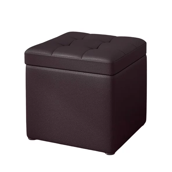 Taburetka s miasto za siekhranenie, 30x30x35sm, kafiava – Moderen dizain ot MDF, PU i gieba