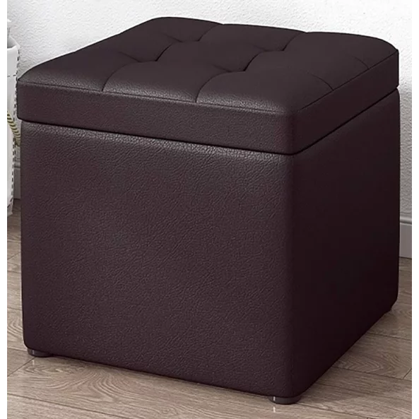Taburetka s miasto za siekhranenie, 30x30x35sm, kafiava – Moderen dizain ot MDF, PU i gieba