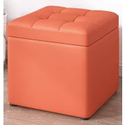 Taburetka s miasto za siekhranenie, 30x30x35sm, oranzheva – Moderen dizain ot MDF, PU i gieba