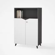 Corp mobilă birou cu 2 usi  / comodă cu 2 usi si spatiu de bibliotecă ,design modern și elegant ,calitate premium , dimensiuni 800*400*1200