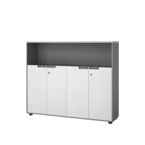 Corp mobilă birou cu 4 usi  / comodă cu 4 usi si spatiu de bibliotecă ,design modern și elegant ,calitate premium , dimensiuni 1600*400*1200