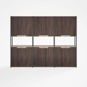 Dulap cu 6 usi si biblioteca integrata  ,design modern și elegant ,calitate premium , dimensiuni 2400*400*2000