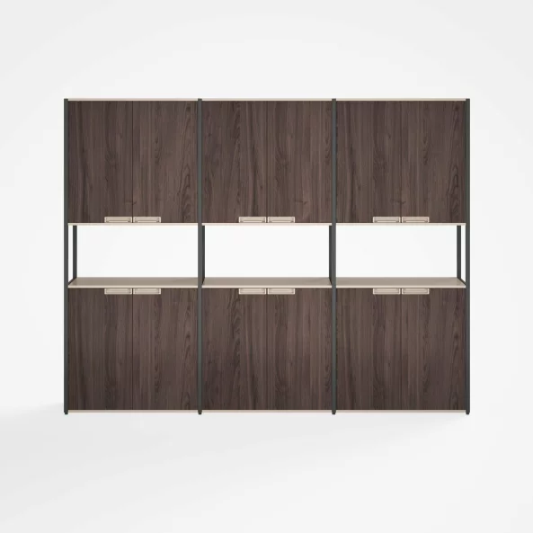 Dulap cu 6 usi si biblioteca integrata  ,design modern și elegant ,calitate premium , dimensiuni 2400*400*2000