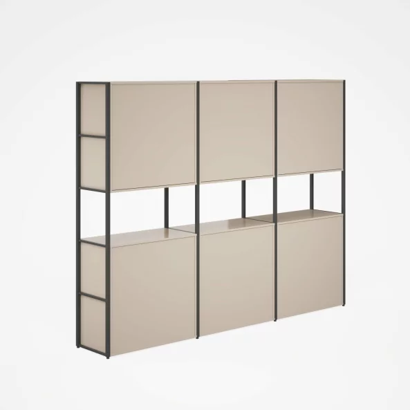Dulap cu 6 usi si biblioteca integrata  ,design modern și elegant ,calitate premium , dimensiuni 2400*400*2000