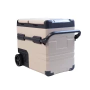 Frigider auto cu compresor smart cooler, cu bluetooth, roți si zona dubla de racire, capacitate 55L, taxa verde inclusa