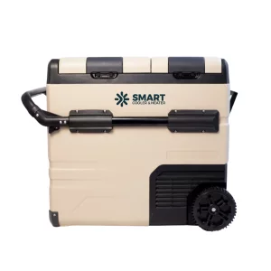 Frigider auto cu compresor smart cooler, cu bluetooth, roți si zona dubla de racire, capacitate 55L, taxa verde inclusa
