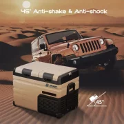 Автомобилен хладилник с компресор SMART COOLER, с Bluetooth и двойна зона за охлаждане, вместимост 45L, Включена Еко такса.