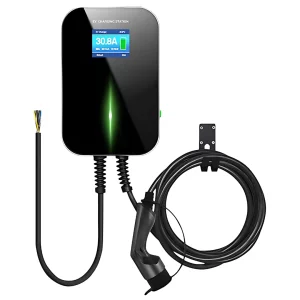 Statie de incarcare pentru vehicule- 16A, 11KW, Tip 2-Cablu de 5 metri cu afișaj LCD trifazic