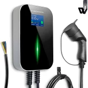 Statie de incarcare pentru vehicule- 16A, 11KW, Tip 2-Cablu de 5 metri cu afișaj LCD trifazic
