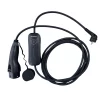 Cargador de estacion de energia tipo 2 + toma Schuko, ajustable a 8A / 10A / 16A, monofasico, 5 metros de longitud