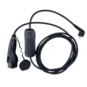 Cargador de estacion de energia tipo 2 + toma Schuko, ajustable a 8A / 10A / 16A, monofasico, 5 metros de longitud
