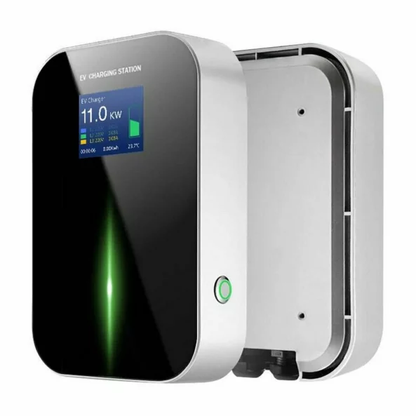 Încărcător EV 11kW, 16A, trifazic, cu Bluetooth, ecran LCD, RCD Tip A + Filtru DC 6mA