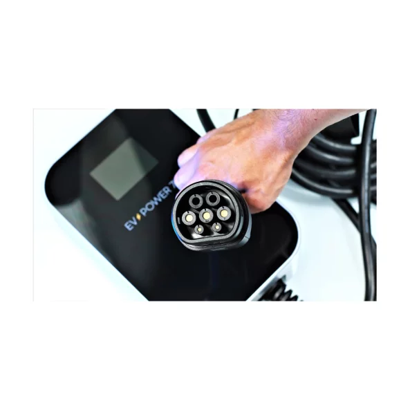 Egyfazisu elektromos auto tolto 7KW Bluetooth-szal, 5m kabellel, LCD kijelzovel, RCD vedelemmel (A tipusu) + DC szurovel 6mA