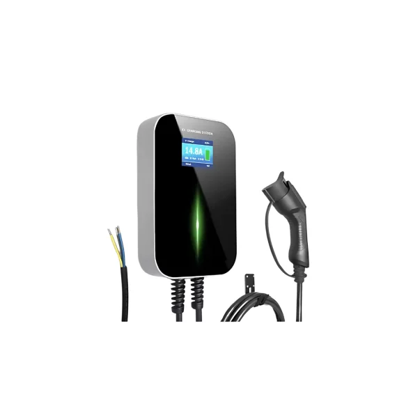 Haromfazisu elektromos auto toltoallomas 32A, 22 kW – Bluetooth-os es LCD kijelzos verzio