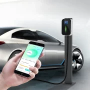 Haromfazisu elektromos auto toltoallomas 32A, 22 kW – Bluetooth-os es LCD kijelzos verzio