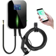 Haromfazisu elektromos auto toltoallomas 32A, 22 kW – Bluetooth-os es LCD kijelzos verzio