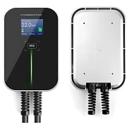 Toltoallomas, haromfazisu, 22 kW RFID-vel, 5 m-es kabellel es LCD kijelzovel – A tipusu RCD vedelemmel + 6 mA-es DC szurovel