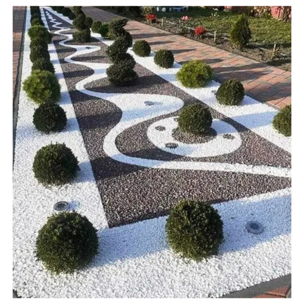 Mosaico/Piedra Decorativa Blanca 8-16 mm por palet de 1150 kg