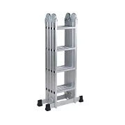 Escalera plegable multifuncional de aluminio – Modelo KMP405B (4x5 peldaños)
