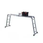 Escalera plegable multifuncional de aluminio – Modelo KMP405B (4x5 peldaños)