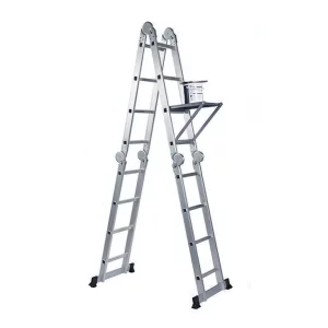 Scară pliabilă multifuncțională din aluminiu – Model KMP405B (4x5 trepte)