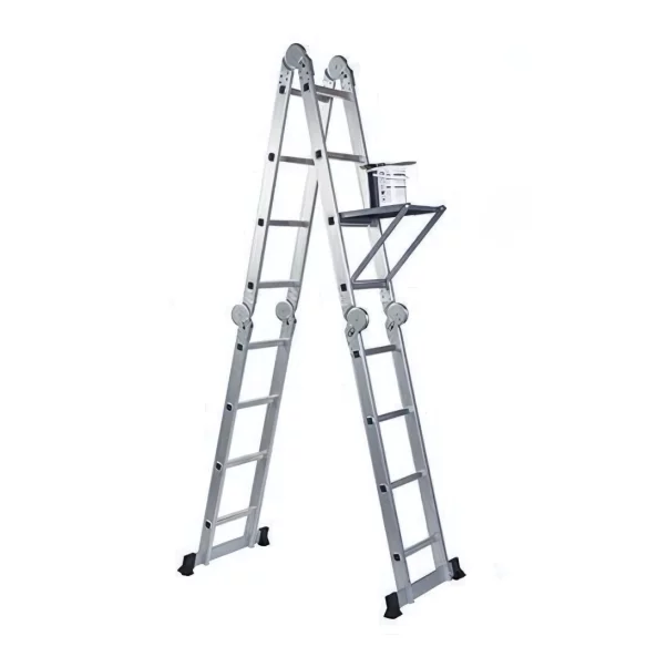 Escalera plegable multifuncional de aluminio – Modelo KMP405B (4x5 peldaños)