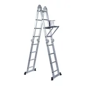 Scară pliabilă multifuncțională cu balamale mari (4x6 trepte)