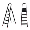 Escalera plegable de 5 peldaños: estructura metalica duradera y compacta