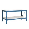 Masa de lucru industriala cu placaj L2000 x D600 x H1000 -200kg/nivel BLUE &amp; WHITE