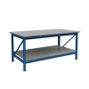 Banco de trabajo industrial con contrachapado L1000 x P600 x H1000 - 1000 kg/nivel GRIS Y AZUL