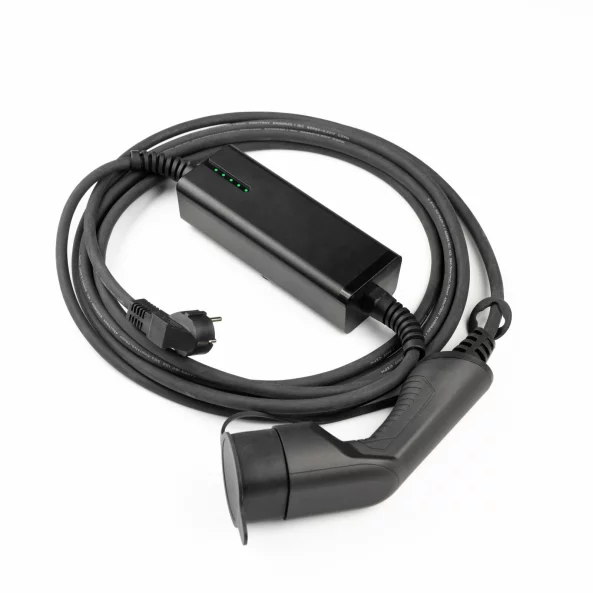 Incarcator statie electrica Type 2 + priză Schuko, reglabil la 8A / 10A / 16A, monofazat, 5 metri lungime