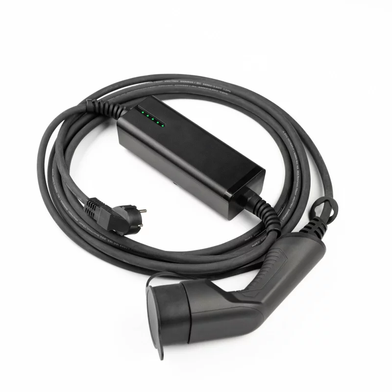 Incarcator statie electrica Type 2 + priză Schuko, reglabil la 8A / 10A / 16A, monofazat, 5 metri lungime