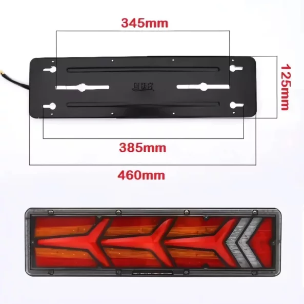 Комплект стоп светлини P.TIP59-OFF ROAD: 46 см /12V-24V /IP 67 Водоустойчив