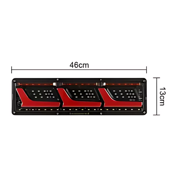 Комплект стоп светлини P.TIP66-OFF ROAD: 46 см /12V-24V /IP 67 Водоустойчив