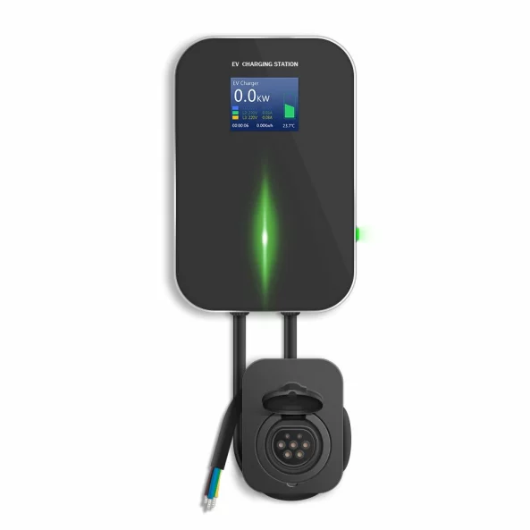 Încărcător pentru mașină electrică ,trifazic, ecran LCD, aplicație, Tip A 16A 11kW