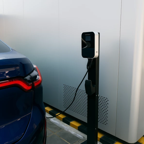 Зарядна станция за превозни средства - 16A, 11KW, Тип 2 - 5-метров кабел с трифазен LCD дисплей