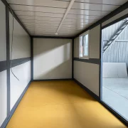 Contenedor plegable gris antracita - ventana de doble acristalamiento / puerta lateral 5800 x 2500 x 2450 (largo x ancho x alto mm)