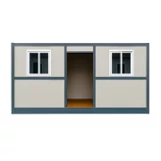 Contenedor plegable gris antracita - ventana de doble acristalamiento / puerta lateral 5800 x 2500 x 2450 (largo x ancho x alto mm)