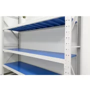 Traversa orizontala albă pentru raft profesional 200kg/nivel 0,6 mm grosime