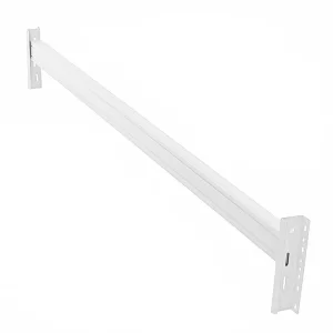 Larguero horizontal blanco para estantería profesional 200kg/nivel 0,6 mm de espesor
