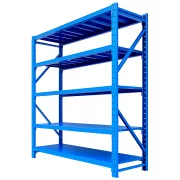 Larguero horizontal azul para estantería profesional 200kg/nivel 0,6 mm de espesor