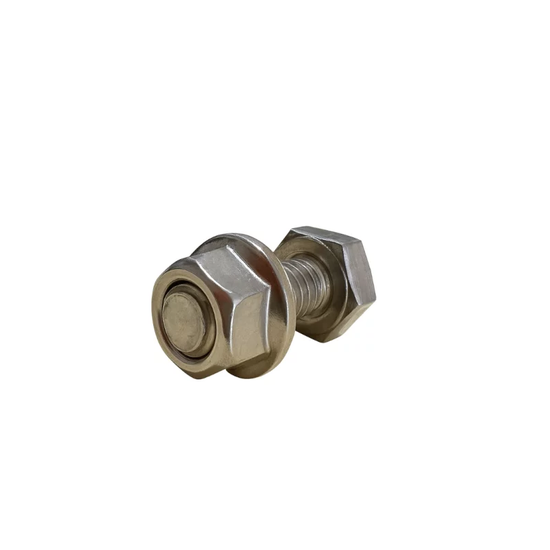 Surub + piulita din inox - hexagonale M10 pentru sina R23
